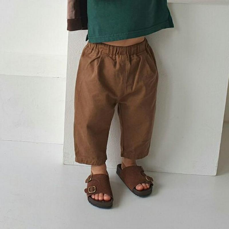 【新作10%OFF】9分丈コットンパンツ・u05172 キッズ【3~8才】【pt】【ボトムズ パンツ ズボン ロングパンツ 9分