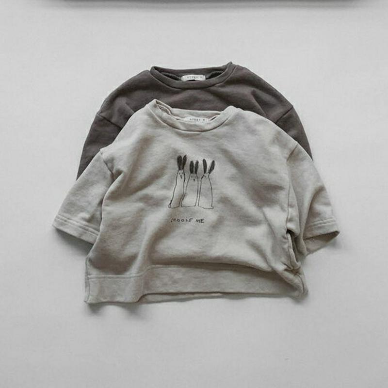 【新作10%OFF】rabbit長袖Tシャツ・u05192 キッズ【3~8才】【tops】【トップス Tシャツ 長袖 ロンT ゆ