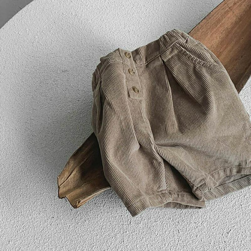 【新作10%OFF】ボタンコーデュロイショートパンツ・u05193 キッズ【3~8才】【pt】【パンツ ズボン ボトムス パンツ