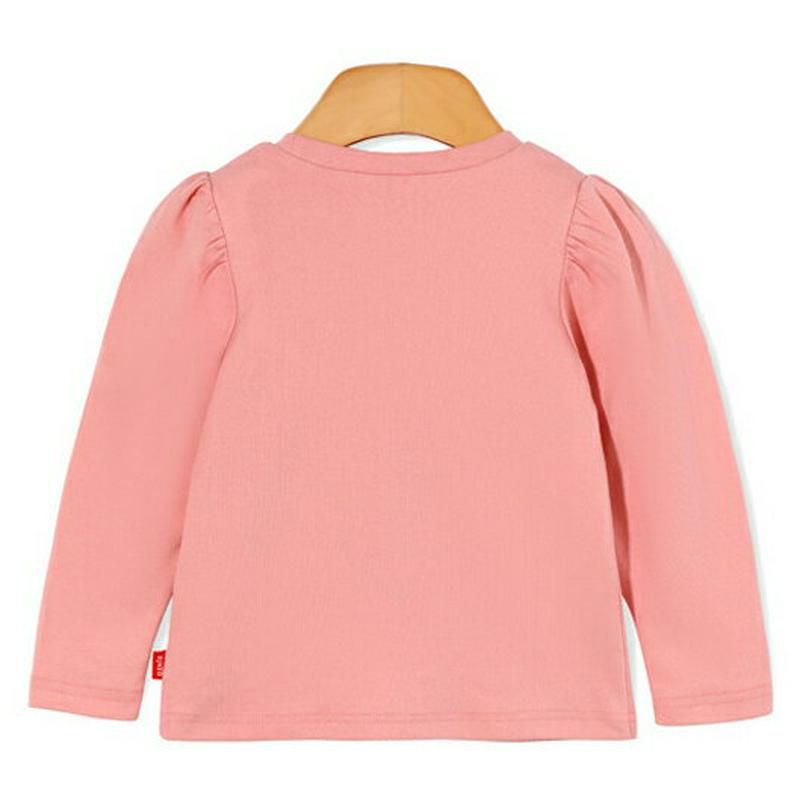パフスリーブ長袖Tシャツ・p005211 キッズ【3~8才】【tops】【トップス Tシャツ 長袖 ロンT 単色 無地 シンプル パフスリーブ 可愛い かわいい　春 秋 女の子 韓国 韓国子供服 子供 こども 子供服 こども服】【KIDS】