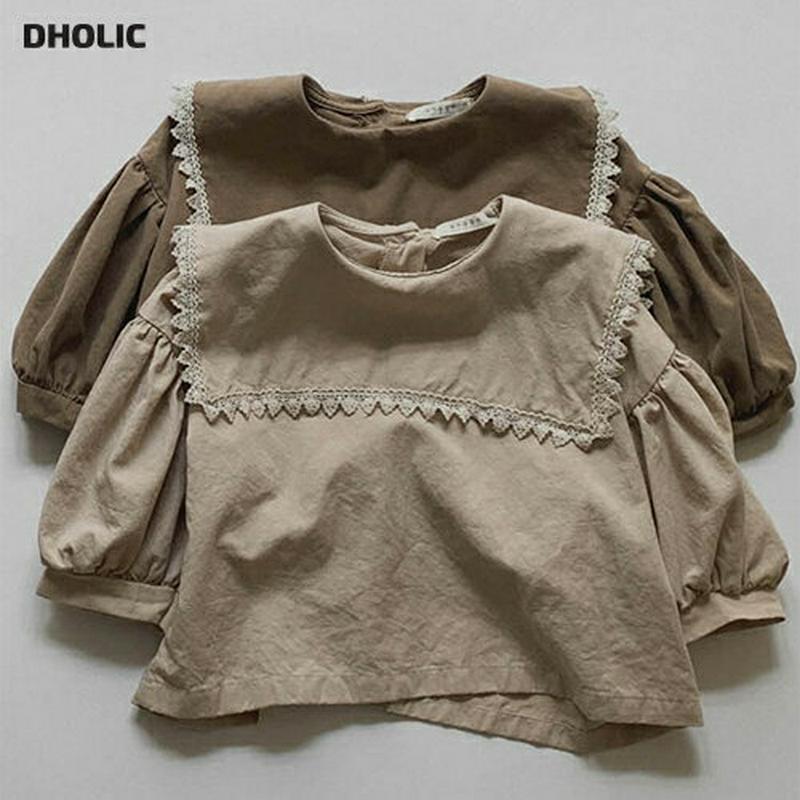 【新作10%OFF】レースボックスカラーブラウス・u05181 キッズ【3~8才】【bl】【トップス ブラウス 長袖 レース ガ