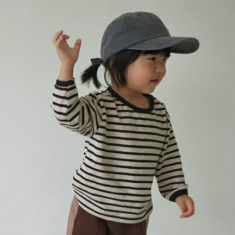 【新作10%OFF】ボーダー長袖Tシャツ・u05166 キッズ【3~8才】【tops】【トップス Tシャツ 長袖 ロングスリーブ