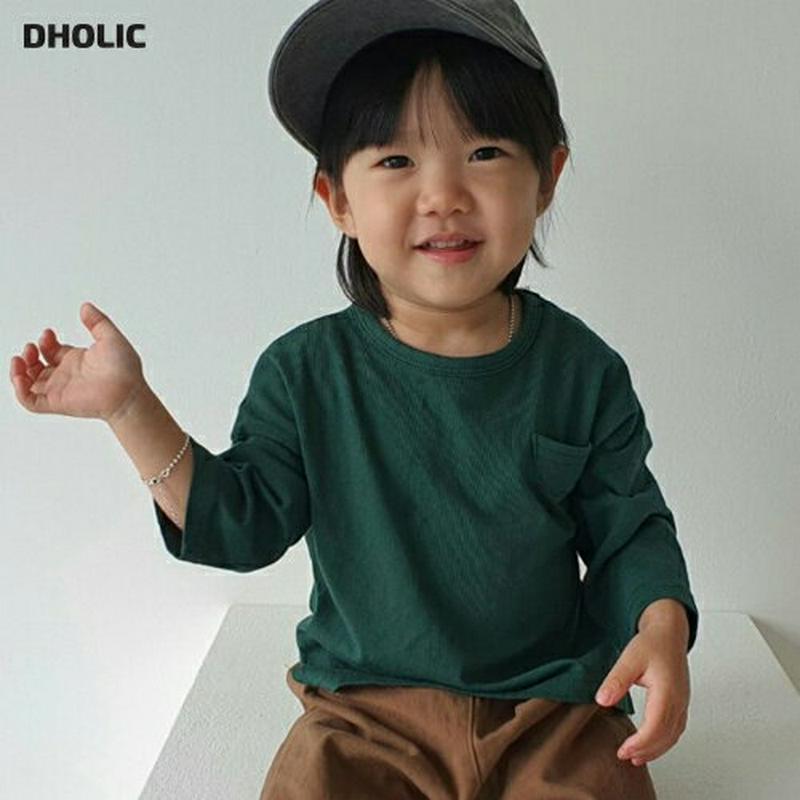 【新作10%OFF】ワンポケットTシャツ・u05183 キッズ【3~8才】【tops】【トップス Tシャツ 長袖 ロングスリーブ