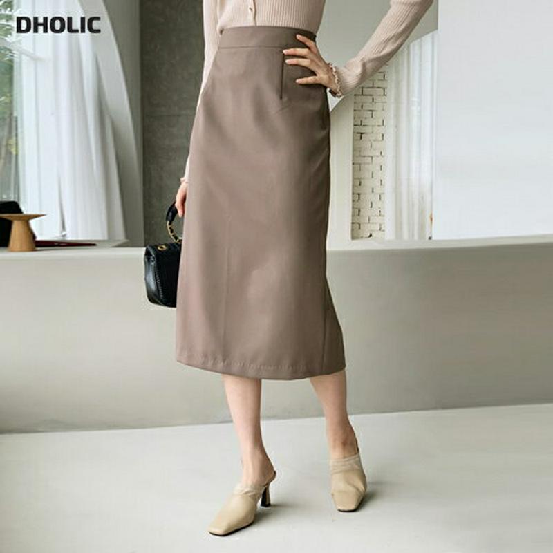 【新作10%OFF】Hラインスリットスカート・全4色・t60672 レディース【sk】【韓国 ファッション ボトムス スカート 