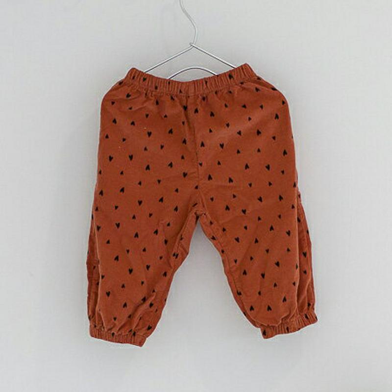 【新作10%OFF】コーデュロイハート柄パンツ・u05132 キッズ【3~8才】【pt】【ボトムズ パンツ ズボン ロングパンツ