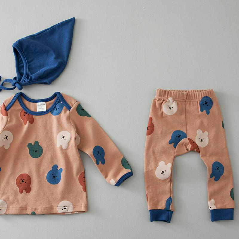 【新作10%OFF】帽子付Rabbit Bear上下SET・u05164 キッズ【0~2才】【set】【セットアップ セット s