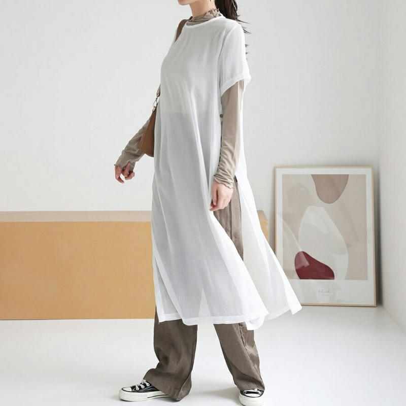 【新作10%OFF】シアーロングワンピース・全2色・t63837 レディース【ops】【ワンピース ロング ロングワンピース ス