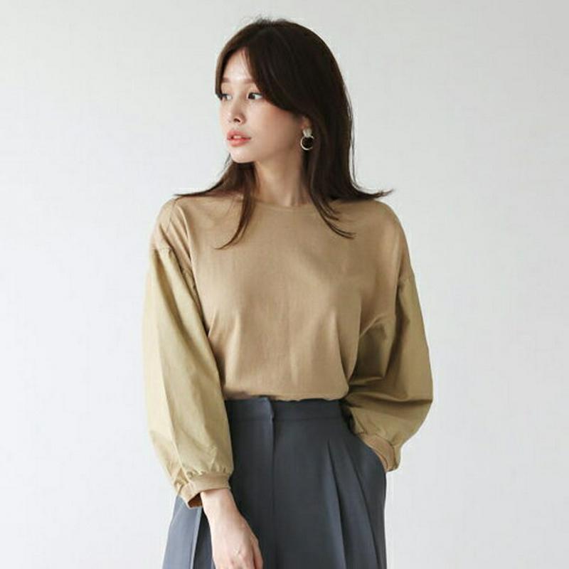 【新作10%OFF】コットンパフTシャツ・全3色・b63824 レディース【tops】【トップス Tシャツ パフスリーブ コット