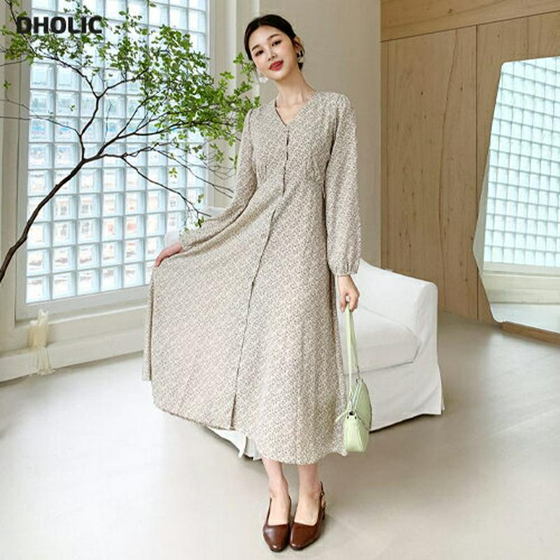 【新作10%OFF】フローラルワンピース・全2色・t60664 レディース【ops】【韓国 ファッション ワンピース ロングワン