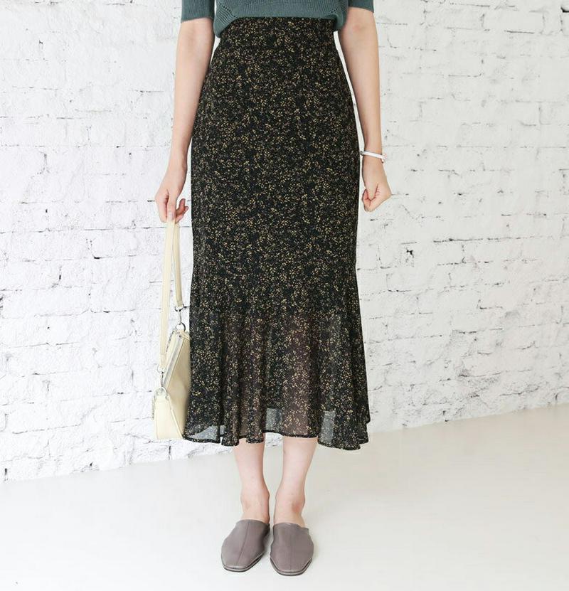 【新作10%OFF】バックゴム花柄スカート・全3色・b60620 レディース【sk】【韓国 ファッション ボトムス スカート ロ