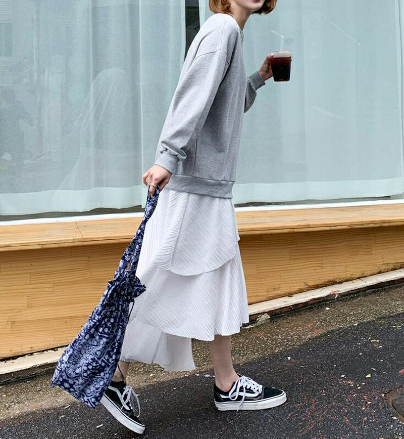 【新作10%OFF】配色プリーツワンピース・全3色・b60601 レディース【ops】【韓国 ファッション ワンピース ロングワ