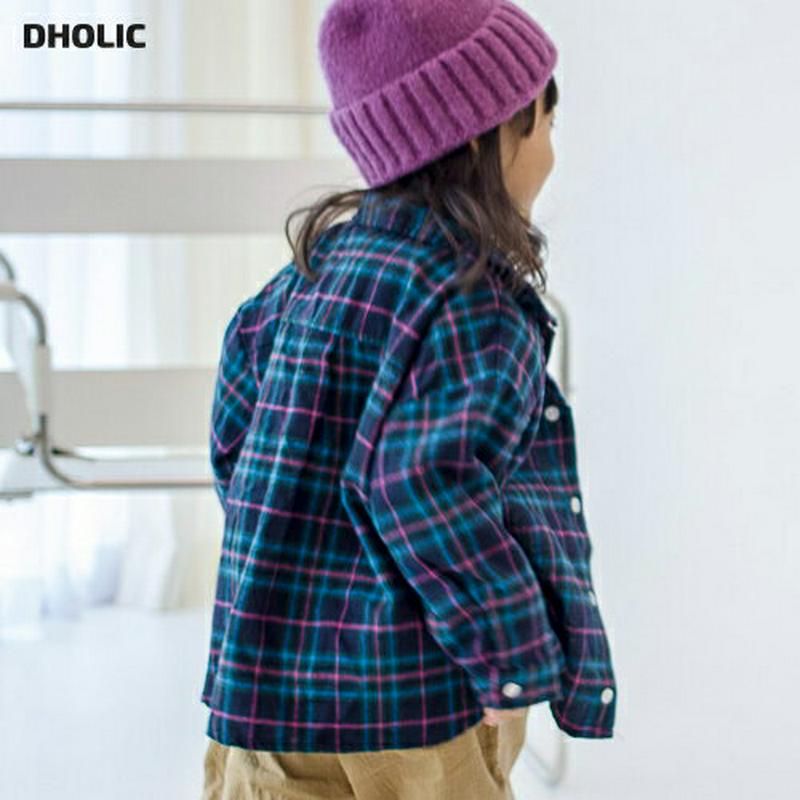 【新作10%OFF】タータンチェックシャツ・u05131 キッズ【3~8才】【bl】【トップス シャツ チェック柄 チェックシャ