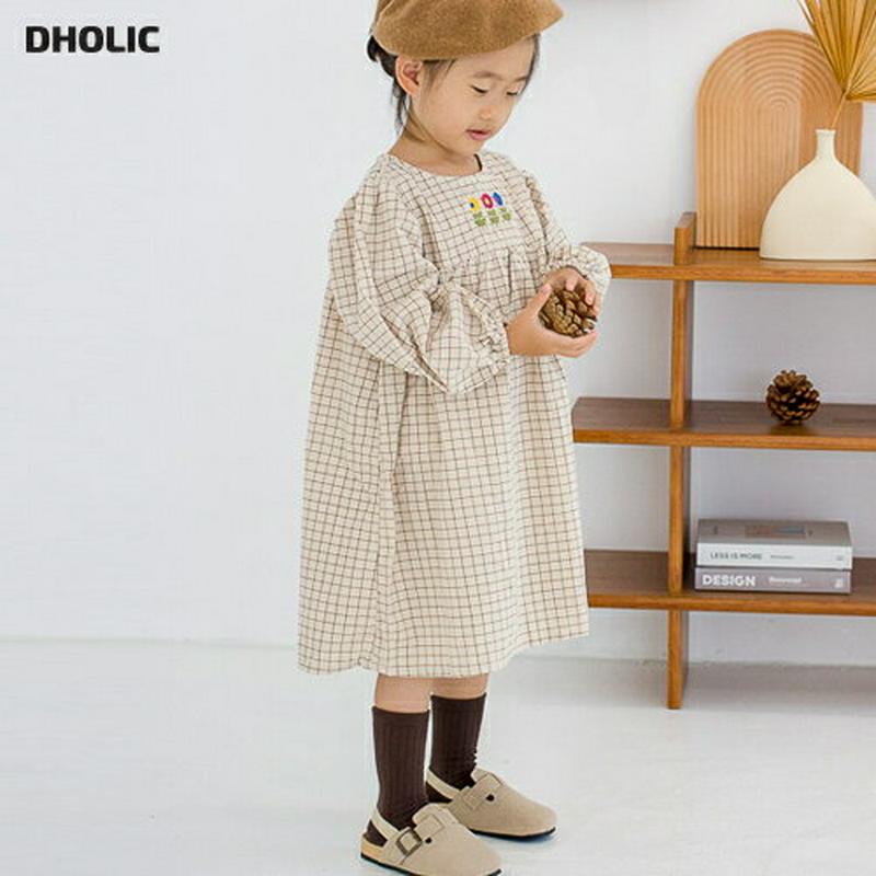 【新作10%OFF】フラワーチェックギャザーワンピース・u05130 キッズ【3~8才】【ops】【ワンピース ミディ丈 ミディ