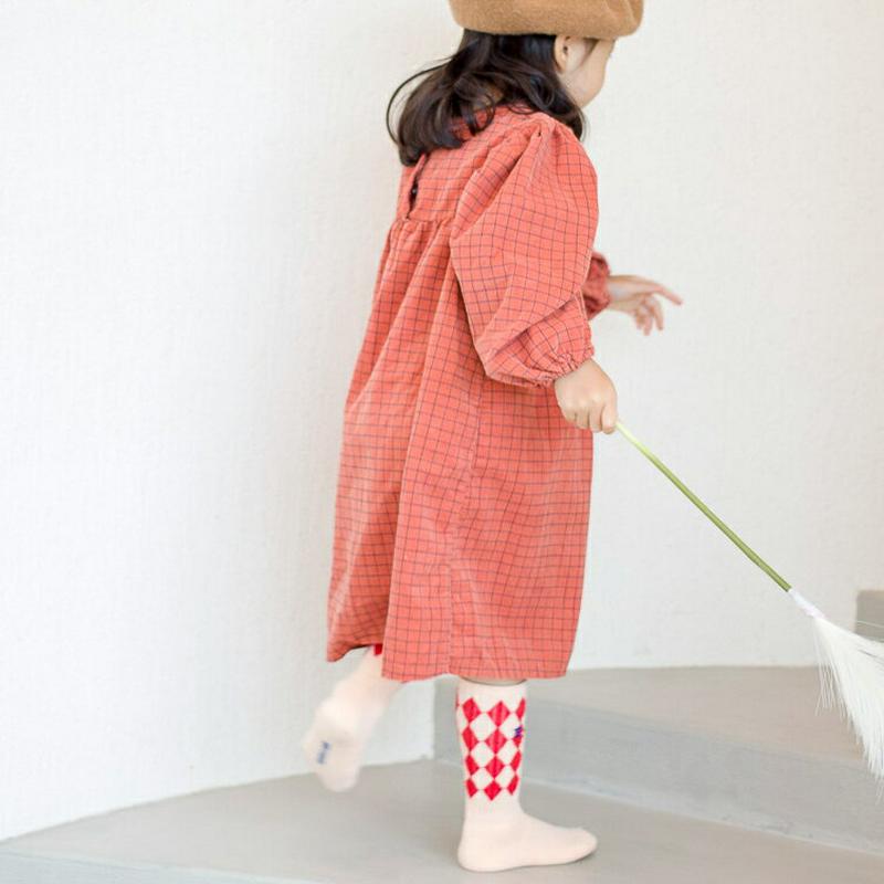 【新作10%OFF】フラワーチェックギャザーワンピース・u05130 キッズ【3~8才】【ops】【ワンピース ミディ丈 ミディ