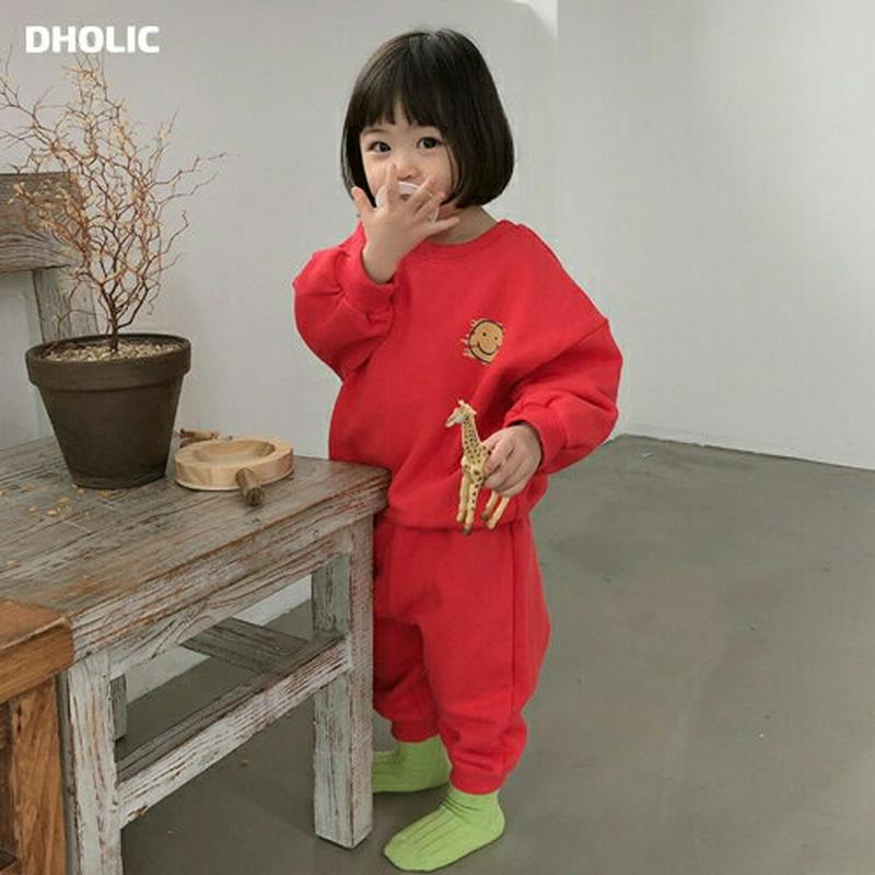 【新作10%OFF】スマイルスウェット上下SET・u05058 キッズ【3~8才】【set】【セットアップ セット setup 