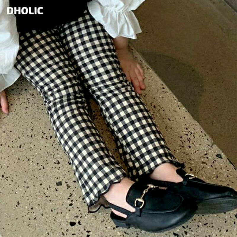 【新作10%OFF】ウェーブヘムパンツ(チェック)・u05157 キッズ【3~8才】【pt】【ボトムズ パンツ ズボン ロングパ