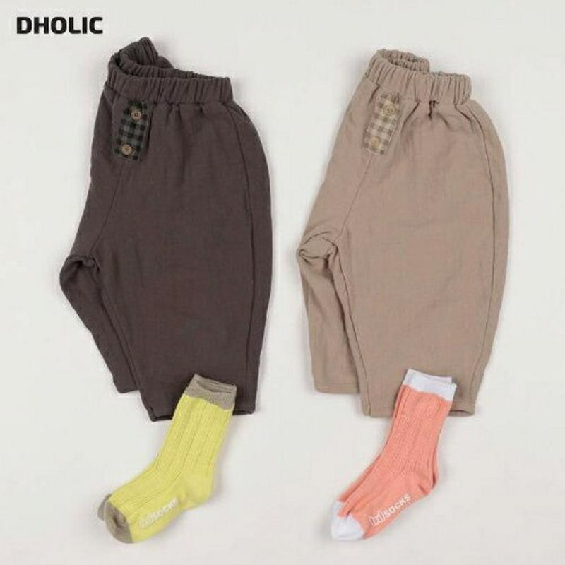 【新作10%OFF】ボタンチェックポイントパンツ・u05056 キッズ【3~8才】【pt】【ボトムズ パンツ ズボン ロングパン