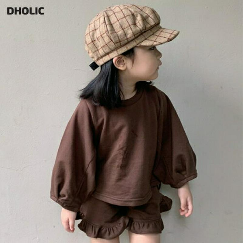 【新作10%OFF】Tシャツ&フリルヘムショートパンツSET・u05153 キッズ【3~8才】【set】【セットアップ セット 