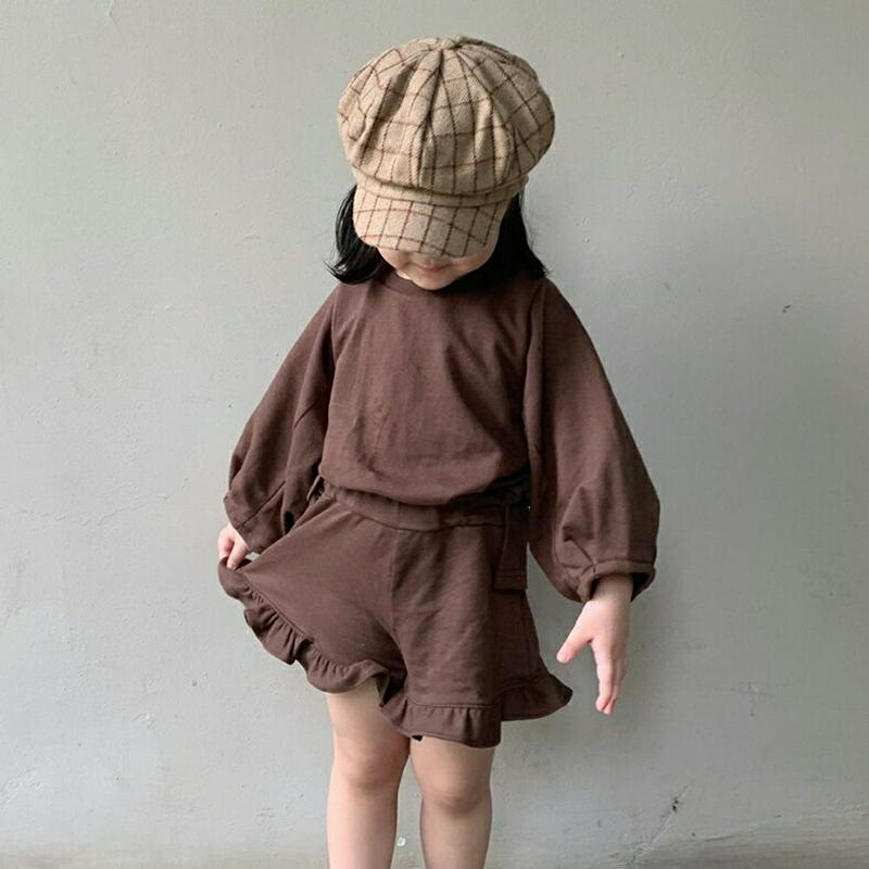 【新作10%OFF】Tシャツ&フリルヘムショートパンツSET・u05153 キッズ【3~8才】【set】【セットアップ セット 