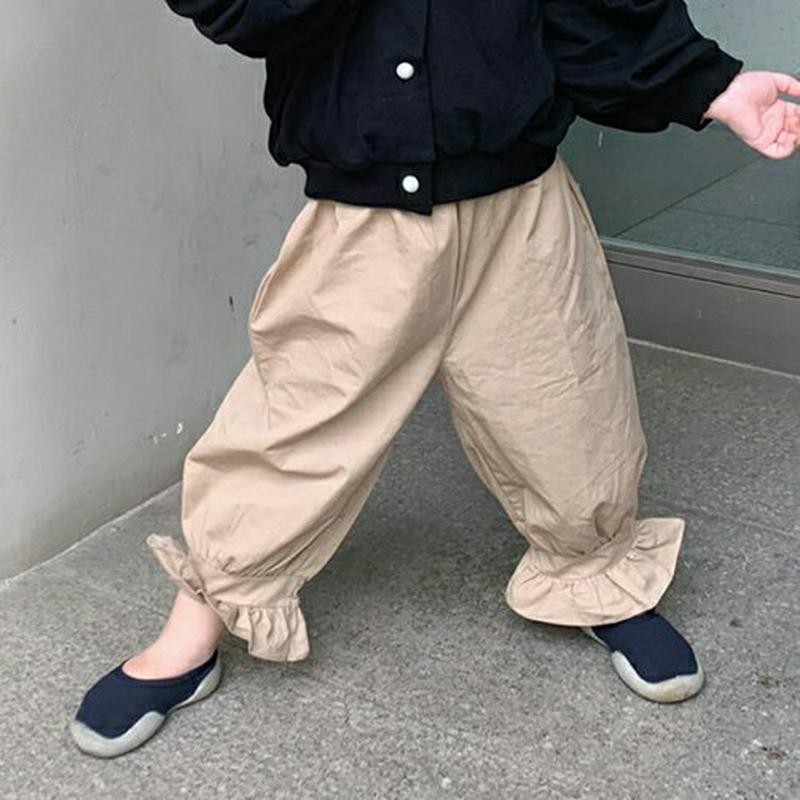 【新作10%OFF】フレアヘムパンツ・u05151 キッズ【3~8才】【pt】【ボトムズ パンツ ズボン ロング丈 ロングパンツ