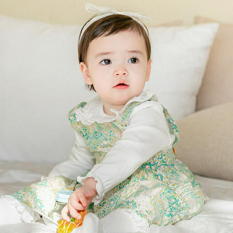 バックリボンパターンエプロンワンピース・p001273 キッズ【0~2才】【ops】【ワンピース パターン スリーブレス ミディワンピース リボン バックリボン エプロン かわいい 女の子 韓国 韓国子供服 子供 こども 子供服 こども服】【KIDS】