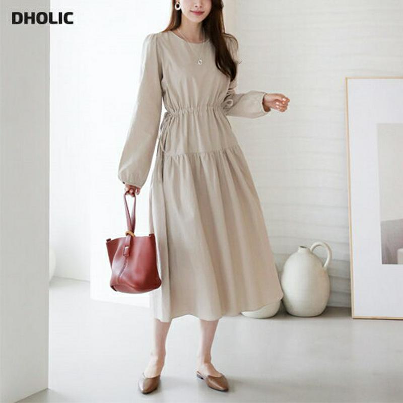 【全商品10%OFF】ドロストギャザーワンピース・全3色・t63745 レディース【ops】【韓国 ファッション ワンピース ロ