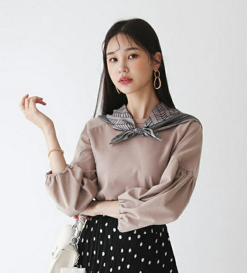【全商品10%OFF】ギャザーパフTシャツ・全4色・b56782 レディース【tops】【韓国 ファッション トップス Tシャツ