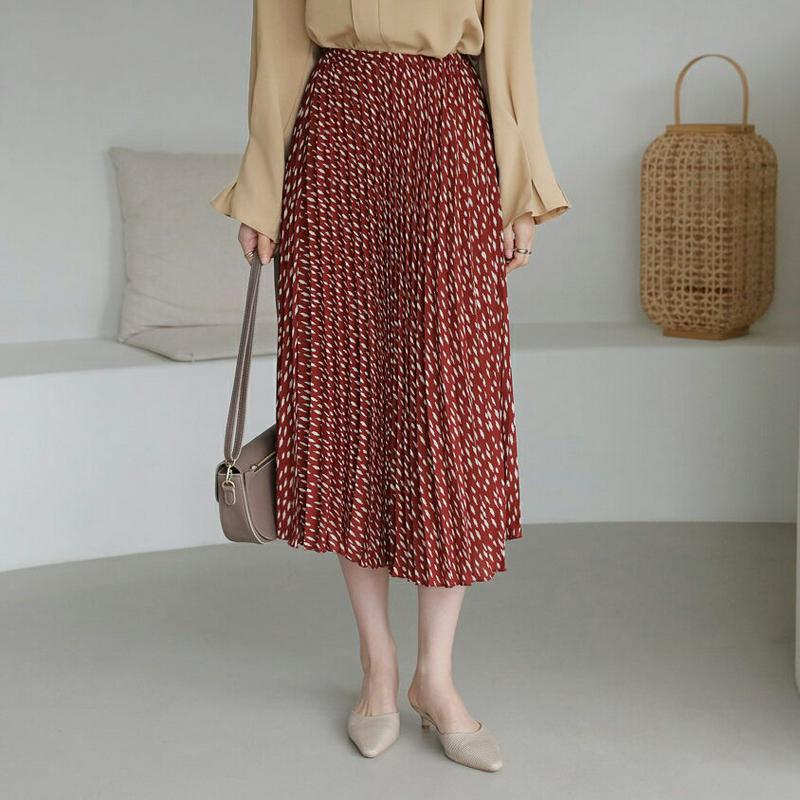 【全商品10%OFF】プリーツパターンスカート・全4色・b63794 レディース【sk】【韓国 ファッション スカート ミディ丈