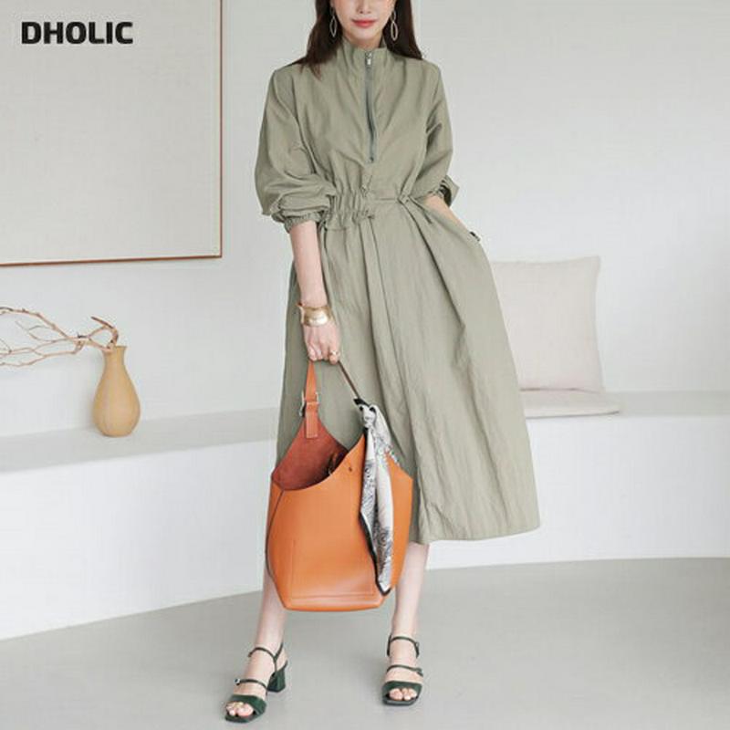 【全商品10%OFF】ハイネックフリルリボンワンピース・全2色・t63746 レディース【ops】【韓国 ファッション ワンピー