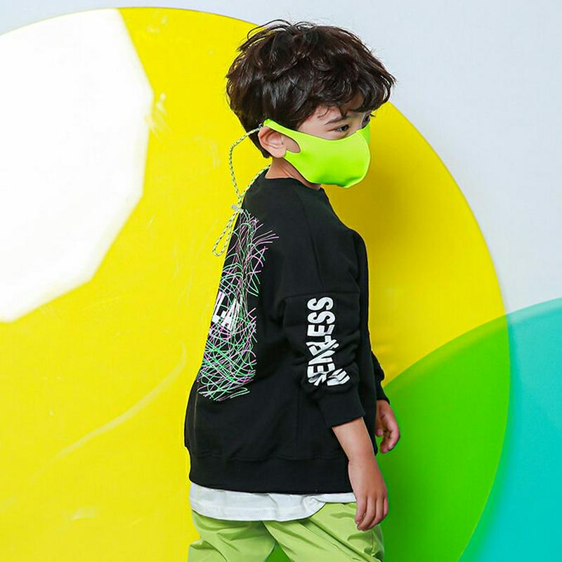 バックスリーブプリントスウェット・u05036 キッズ【3~8才】【tops】【トップス スウェット 長袖　ロングスリーブ カジ