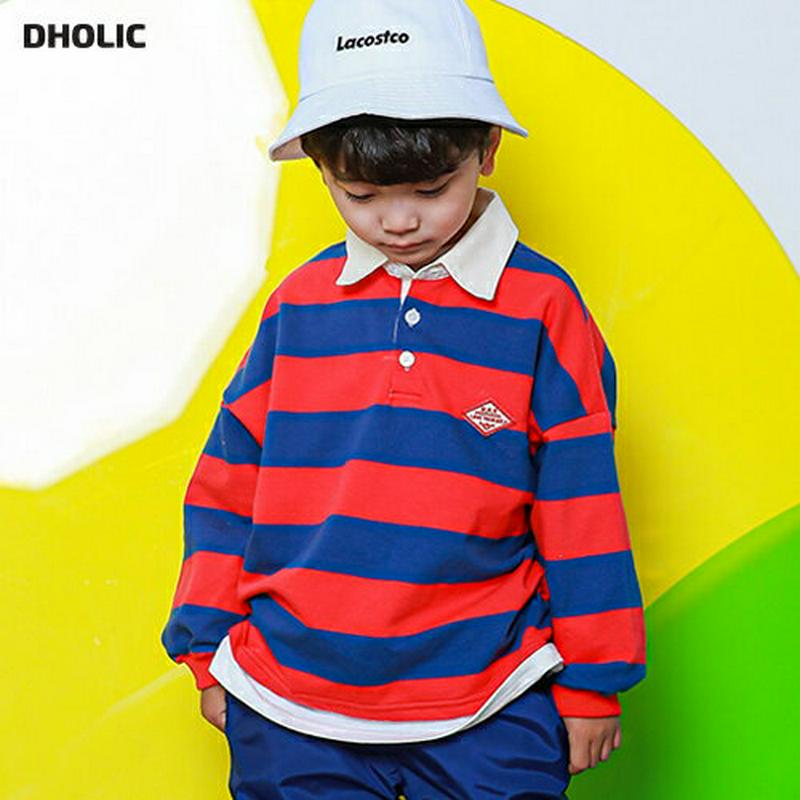 ミニパッチボーダーカラーTシャツ・u05024 キッズ【3~8才】【tops】【トップス Tシャツ 長袖 ロングスリーブ ミニ 