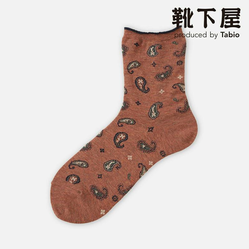 【あす楽】【Tabio】 ペイズリー柄ショートソックス / 靴下屋 靴下 タビオ くつ下 ショート レディース 日本製