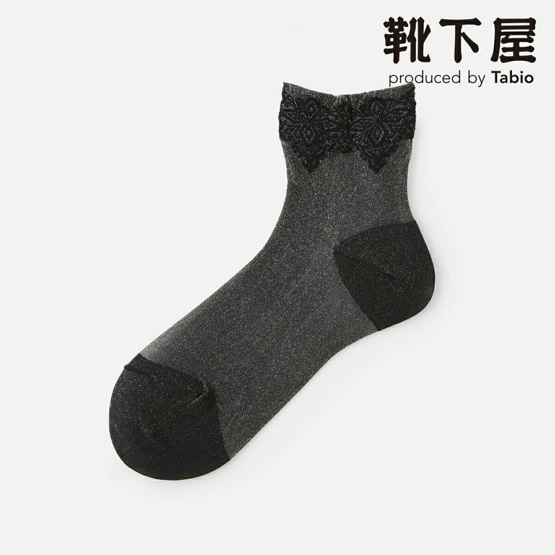 【全品送料無料★〜6/11 23:59迄】【あす楽】【靴下屋】 ゴム口レースオールシアーショートソックス / 靴下 タビオ Tabio くつ下 ショート レディース 日本製