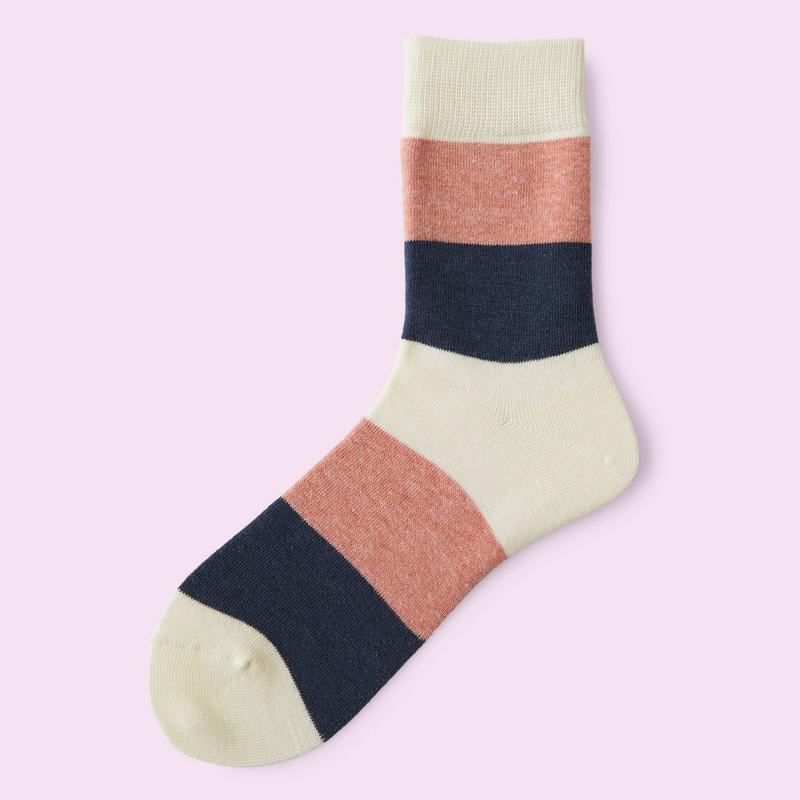 【クーポンで3足1,100円】【Mighty Soxer】 太切替ソックス / 靴下屋 3pairs 靴下 タビオ マイティソクサー くつ下 レディース 日本製