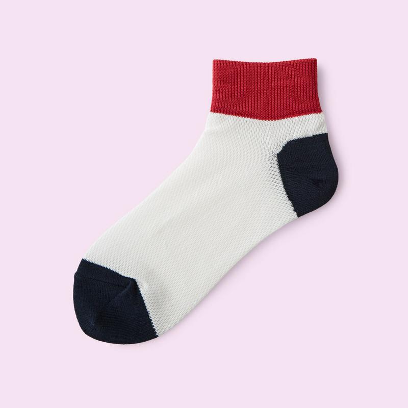 【全品送料無料★〜6/11 23:59迄】【クーポンで3足1,100円】【Mighty Soxer】 三面切替メッシュショートソックス / 靴下屋 3pairs 靴下 タビオ マイティソクサー くつ下 ショート レディース 日本製