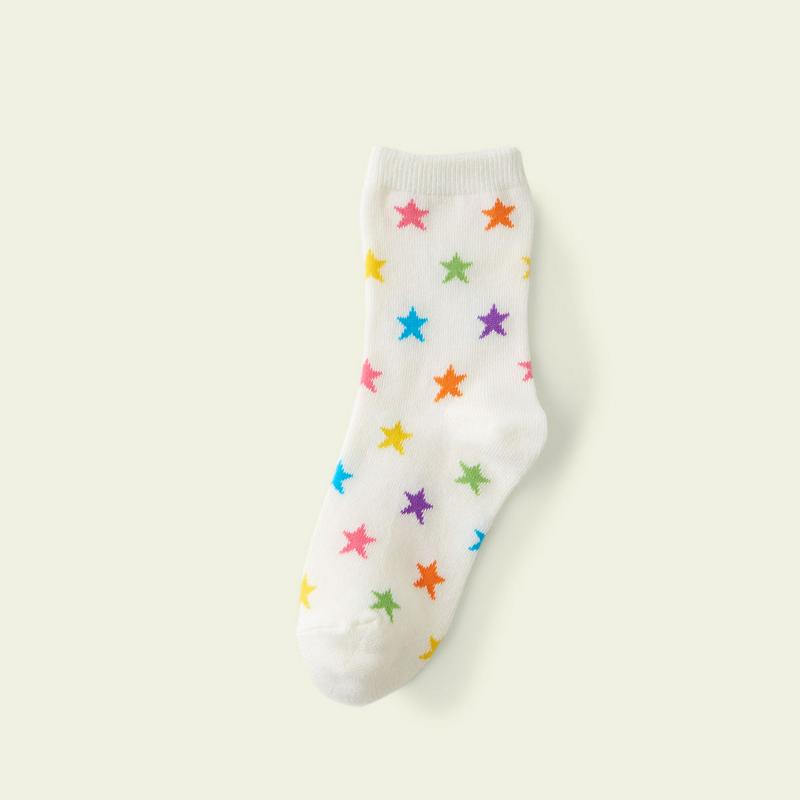 【全品送料無料～6/26 09:59迄】【あす楽】【公式 Mighty Soxer】キッズ ライン星柄ソックス 13.0～15.0cm / 靴下屋 靴下 タビオ マイティソクサー くつ下 クルー キッズ 白 日本製