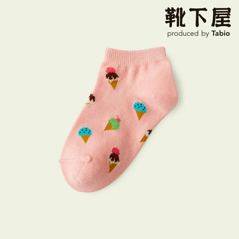 【全品送料無料～6/26 09:59迄】【あす楽】【公式 Mighty Soxer】キッズ アイスクリームスニーカー用ソックス 19.0～21.0cm / 靴下屋 靴下 タビオ マイティソクサー くつ下 キッズ 黒 日本製