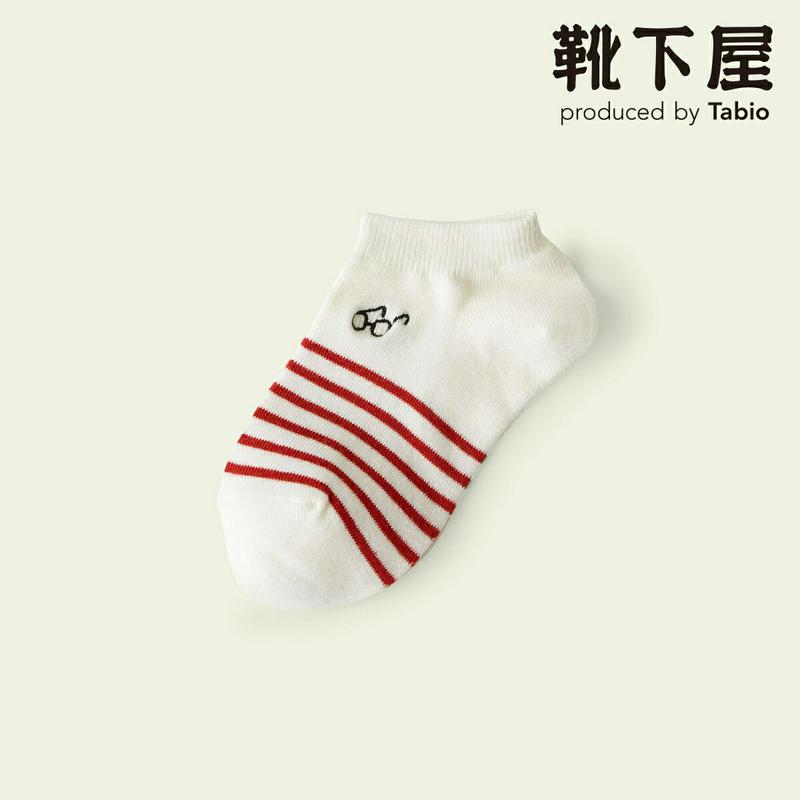【全品送料無料★〜4/16 23:59迄】【クーポンで3足1,100円】【Mighty Soxer】 キッズ めがね刺繍ボーダースニーカー用ソックス 16.0〜18.0cm / 靴下屋 3pairs 靴下 タビオ マイティソクサー くつ下 キッズ 日本製