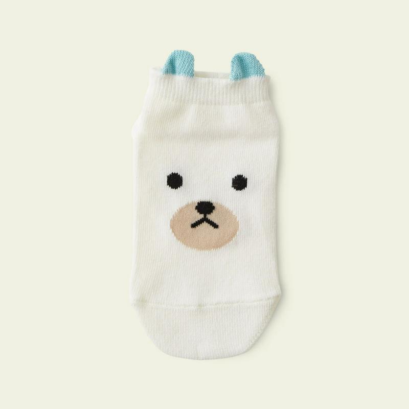 【全品送料無料★～6/11 23:59迄】【公式 Mighty Soxer】キッズ くまスニーカー用ソックス 16.0～18.0cm / 靴下屋 靴下 タビオ マイティソクサー くつ下 キッズ 日本製