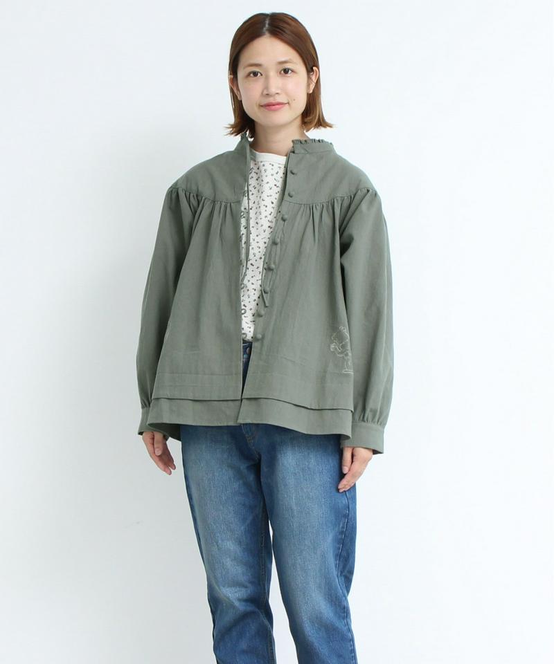 【WEB/一部店舗限定】eiπe 山葡萄刺繍　2WAYギャザーブラウス（eiπe）