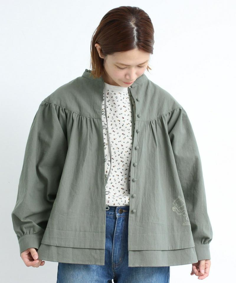 【WEB/一部店舗限定】eiπe 山葡萄刺繍　2WAYギャザーブラウス（eiπe）