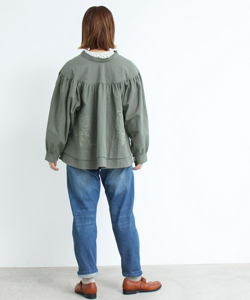 【WEB/一部店舗限定】eiπe 山葡萄刺繍　2WAYギャザーブラウス（eiπe）