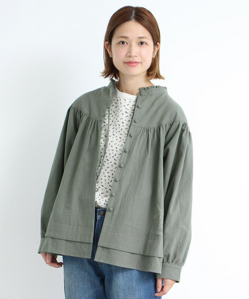 【WEB/一部店舗限定】eiπe 山葡萄刺繍　2WAYギャザーブラウス（eiπe）