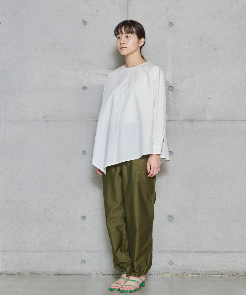 ○70/2ウェザーせせらぎ加工　アシンメトリーフレアブラウス（note et silence.）