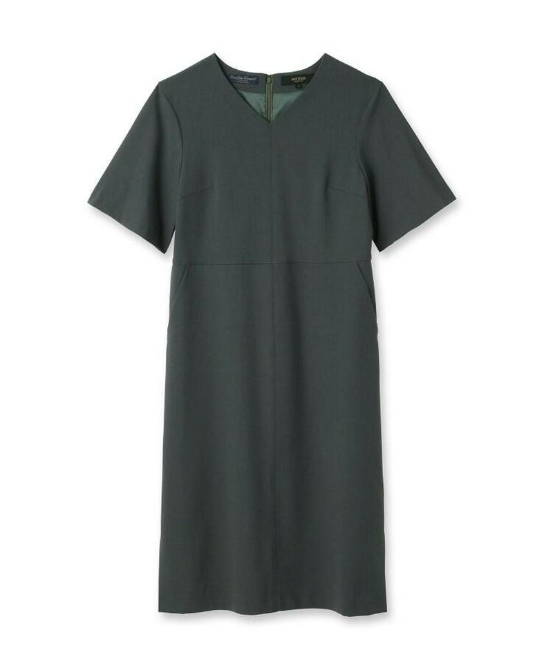 トスカーナブリーゼストレッチ袖フレアワンピース