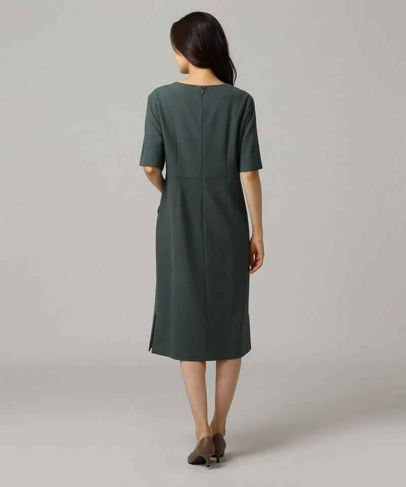 トスカーナブリーゼストレッチ袖フレアワンピース