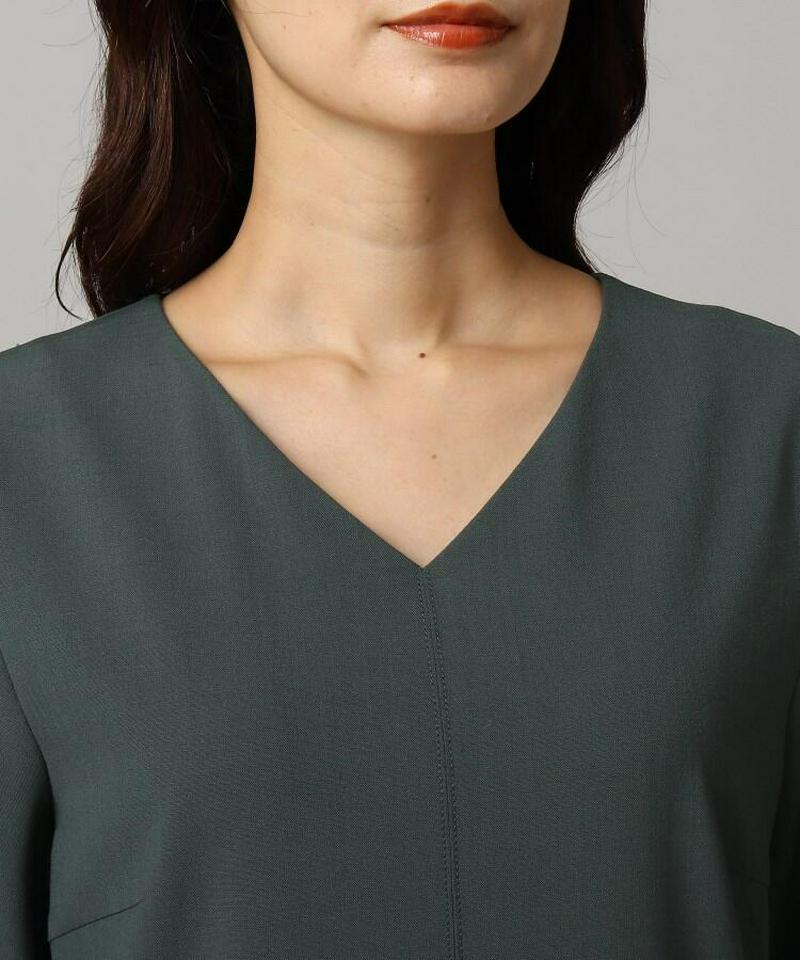 トスカーナブリーゼストレッチ袖フレアワンピース