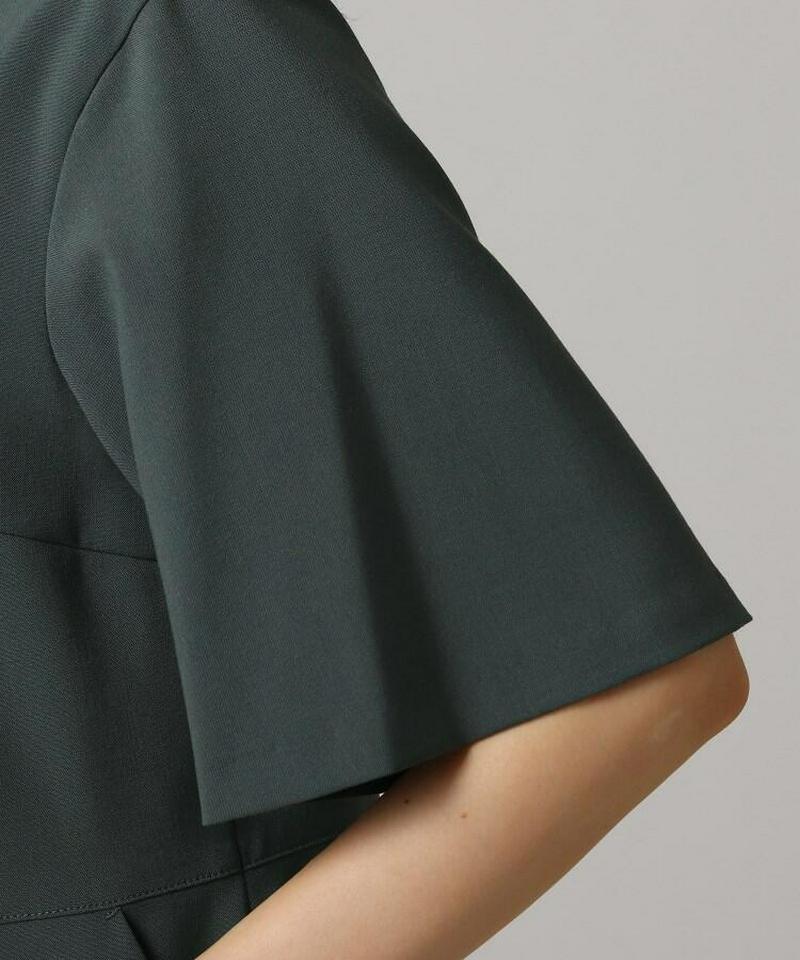 トスカーナブリーゼストレッチ袖フレアワンピース