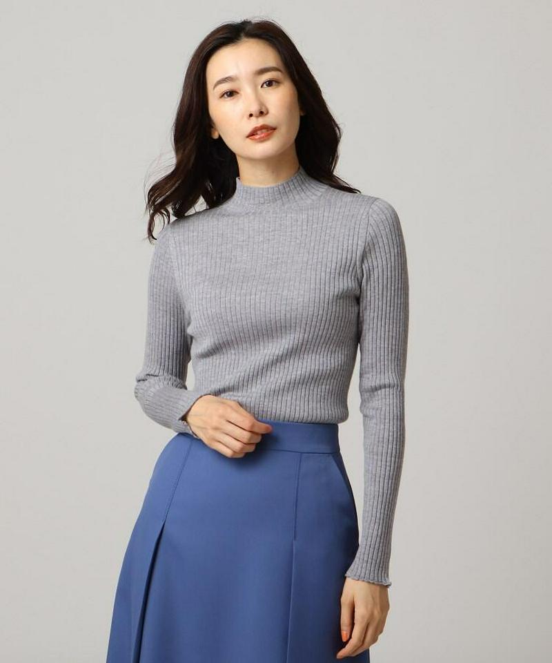 ◆Zegna Baruffa ハイネックリブニット