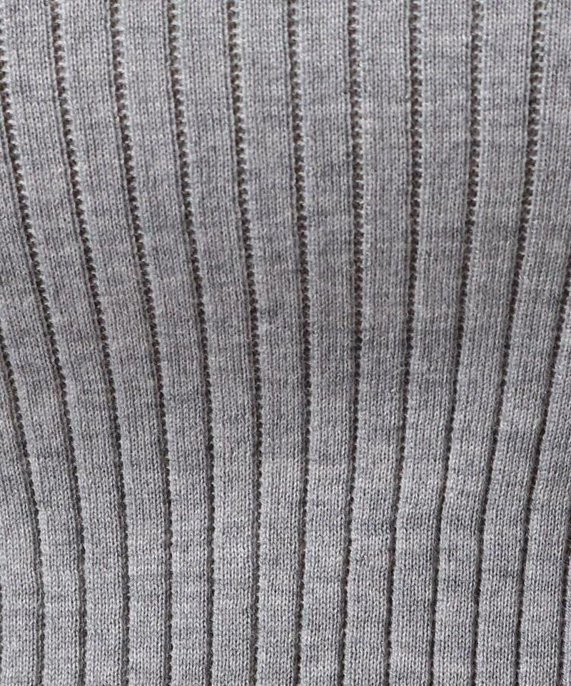 ◆Zegna Baruffa ハイネックリブニット